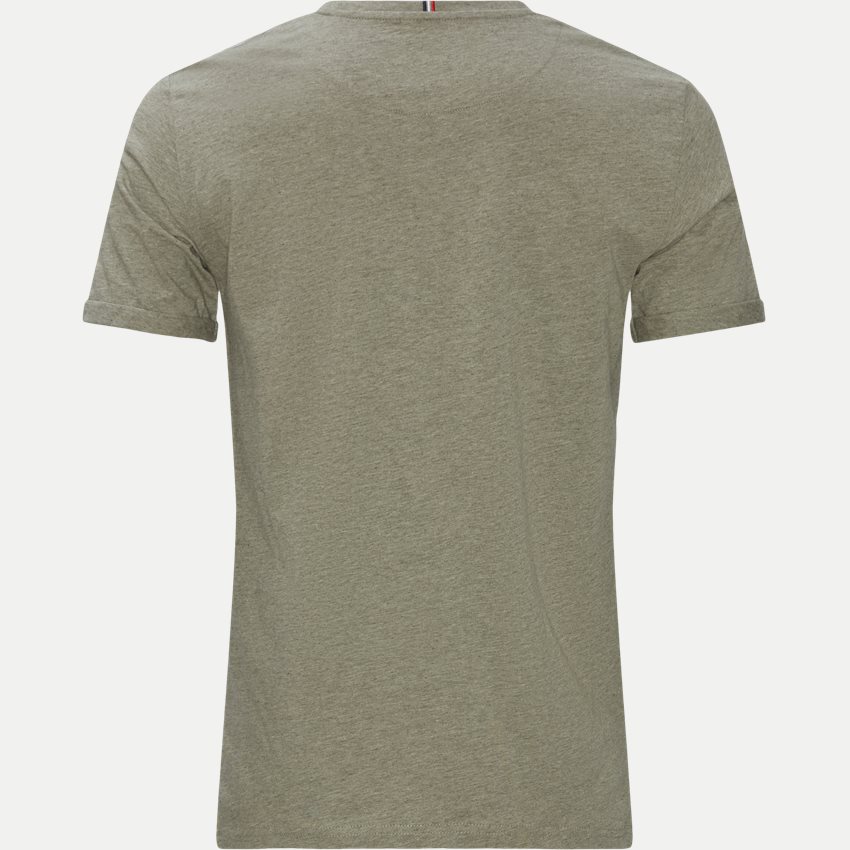 Les Deux T-shirts NØRREGAARD T-SHIRT LDM101008 NEUTRAL GREEN MELANGE/ORANGE